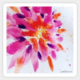 Watercolor Flower Burst Sticker